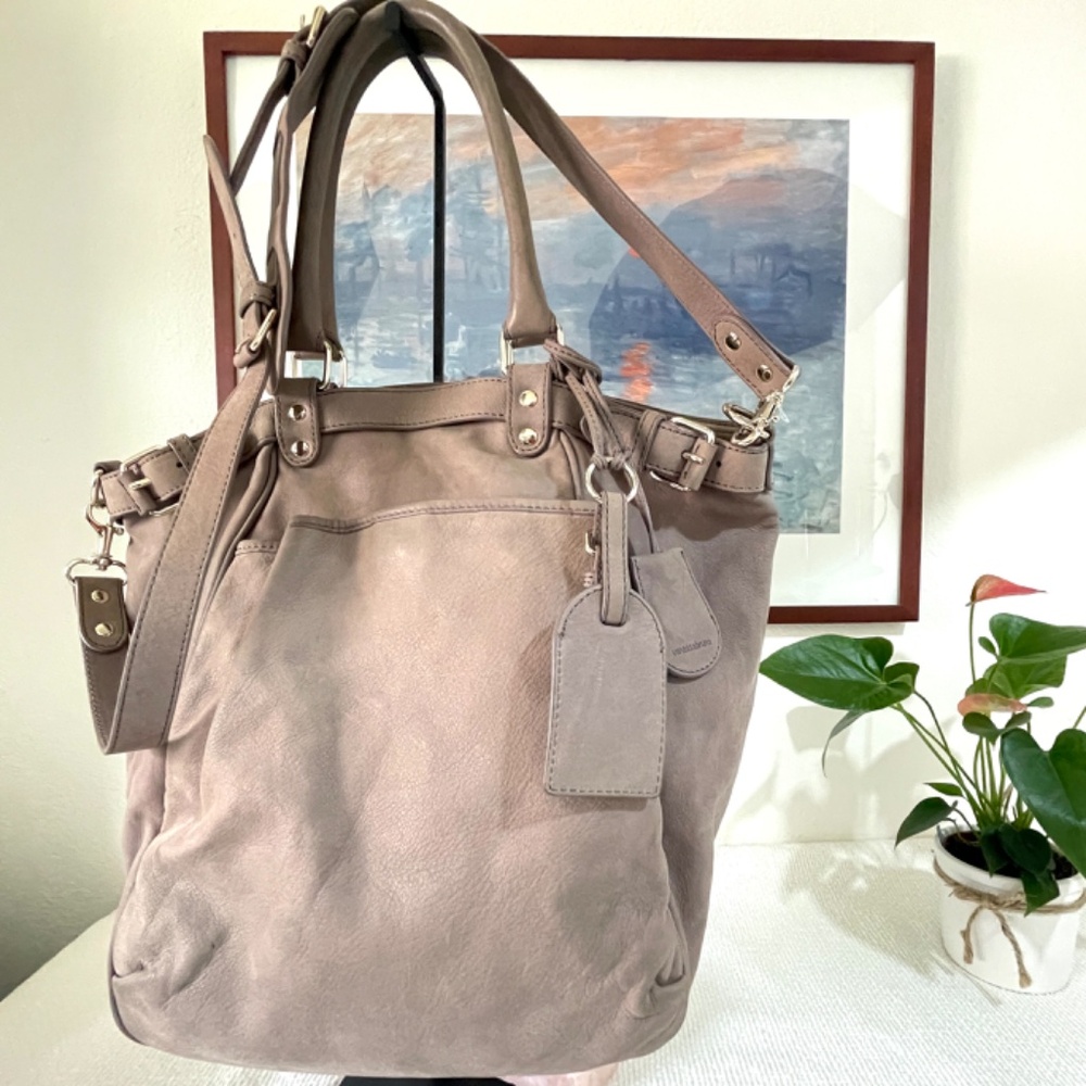 Vanessa Bruno “Lune” Taupe Suede Nubuck Hobo Bag EUC-Very Large